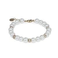pearl bracelet with stones gold