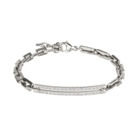 bracelet with links and stones stainless steel