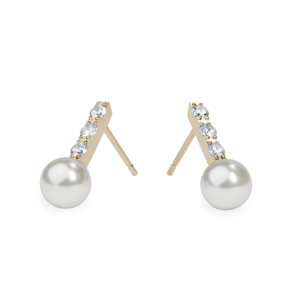 pearl and stones earrings for women