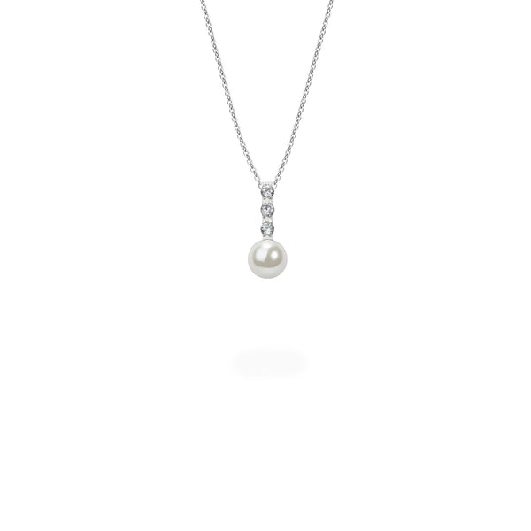 pearl and stones pendant necklace