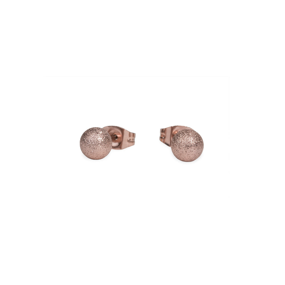 chic rosegold bead stud earrings