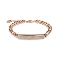 stainless steel gold beads bracelet for women