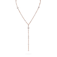 chic rose gold long necklace for women