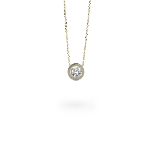 gold stone pendant necklace hypoallergenic
