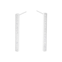  stainless steel long bar earrings stones T119E010AR MIAJWL