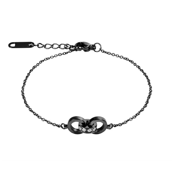 black delicate stainless steel bracelet delicat acier inoxydable noir T419B001 MIA