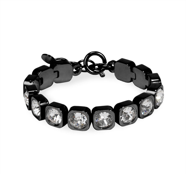 swarovski stones black bracelet