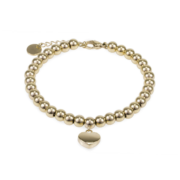 gold heart charm bracelet hypoallergenic