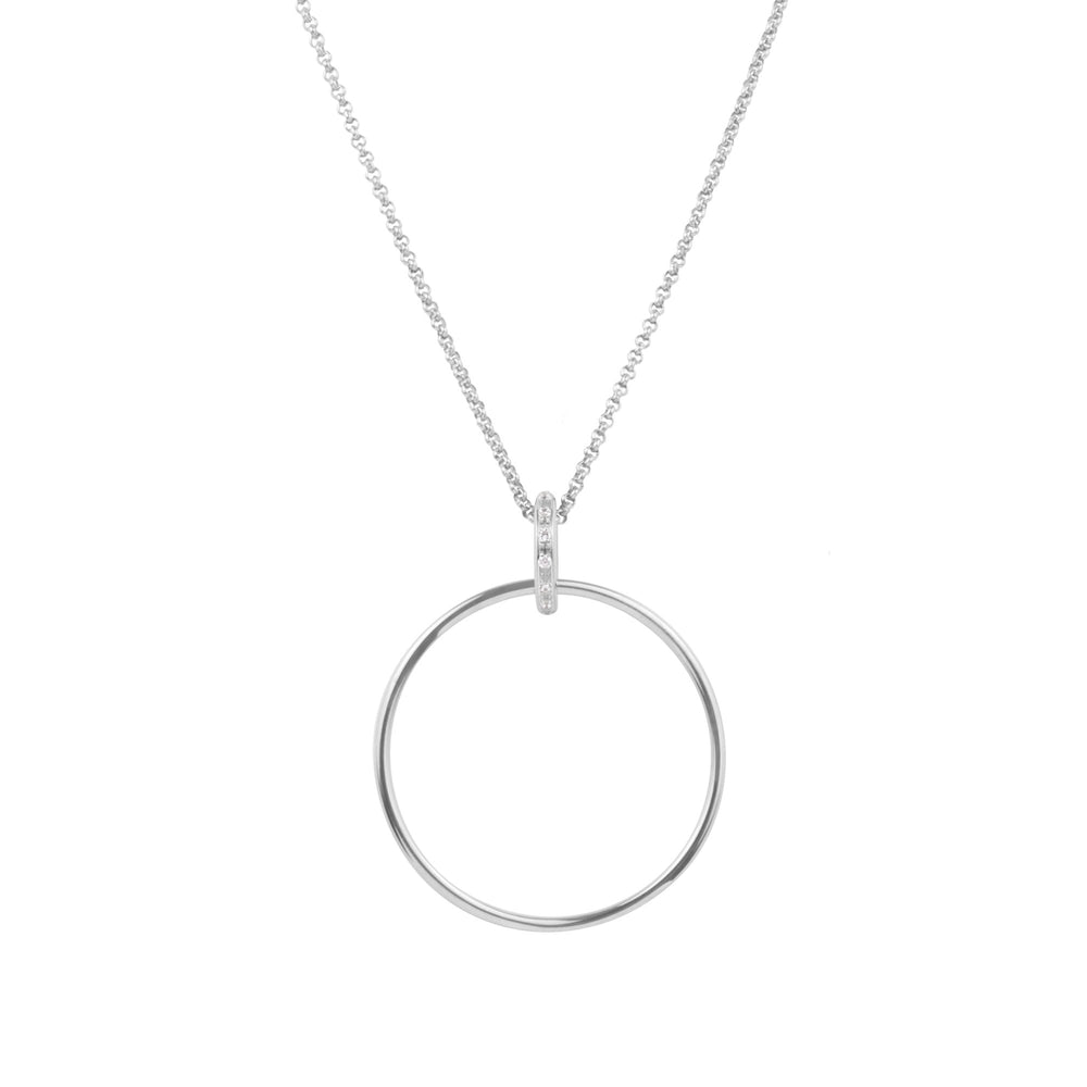 circle long necklace stainless steel hypoallergenic T119N001AR MIA Jewelry