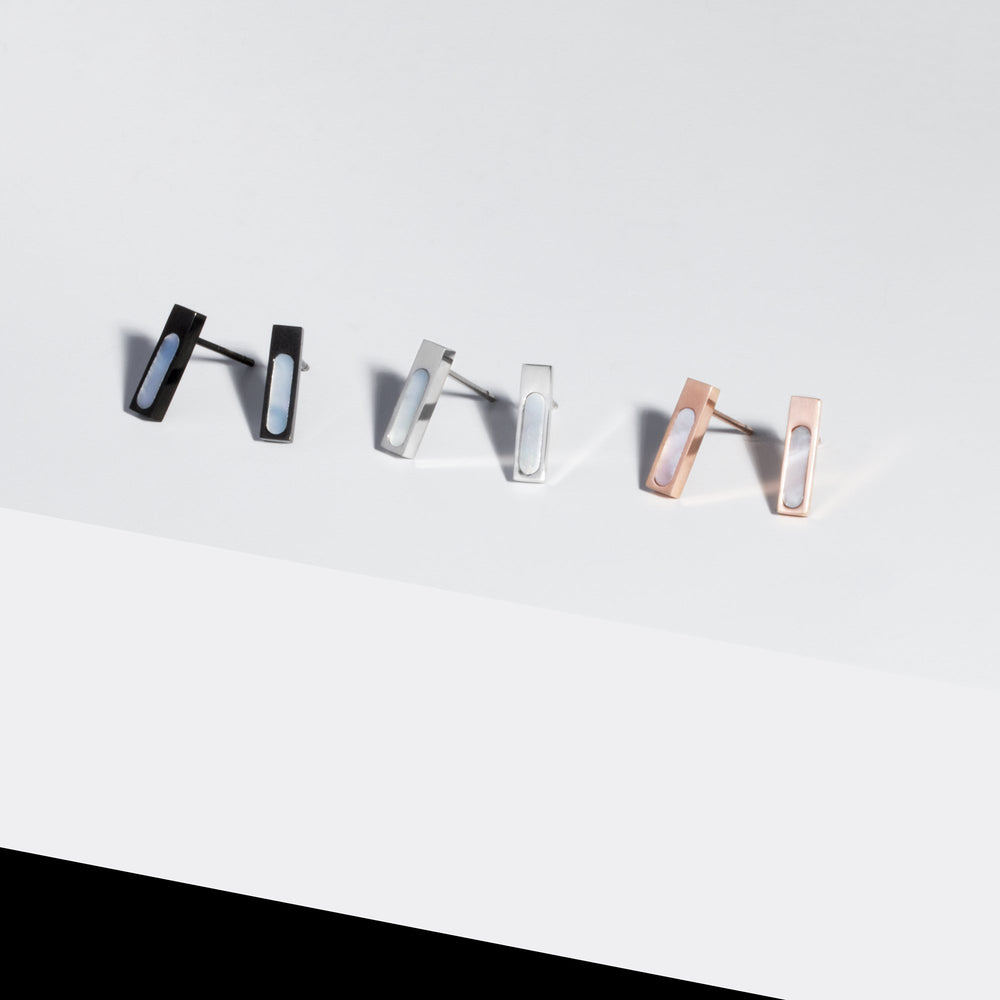 geometric bar stud earrings for women