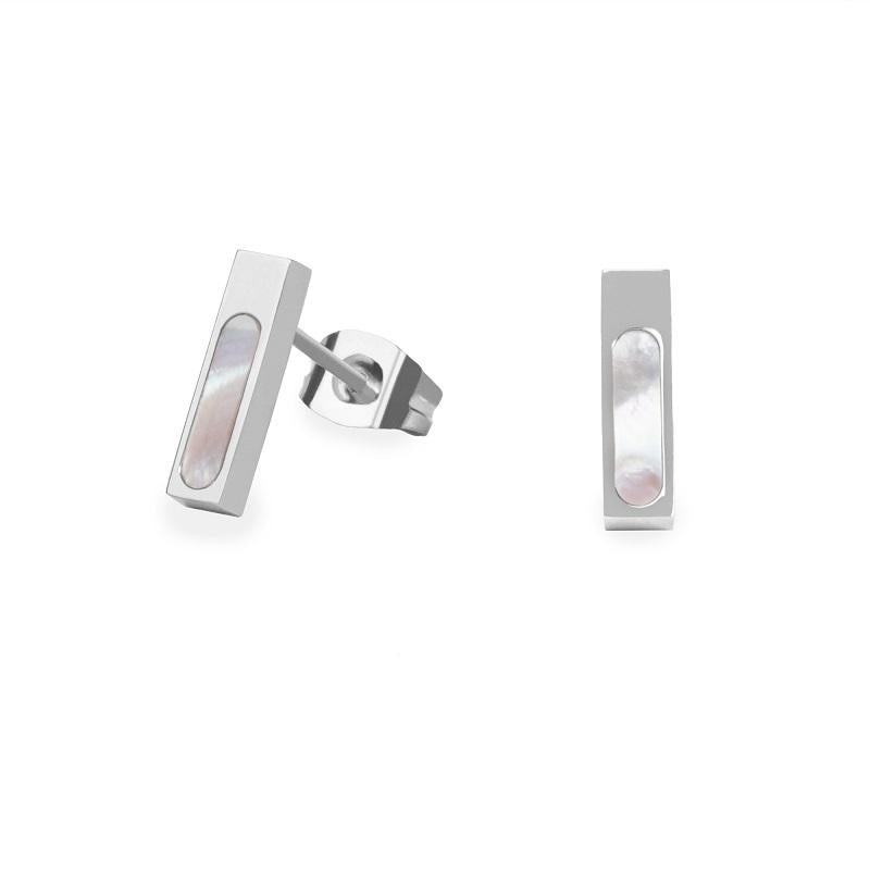 geometric bar stud earrings for women