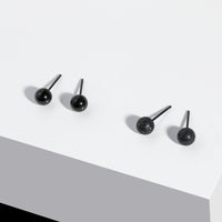 black round stud earrings hypoallergenic