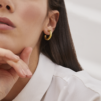 stainless steel plain 20mm hoop earrings boucles oreilles anneaux  acier inoxydable MIA T319E001