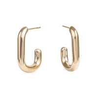 stainless steel square hoop earrings boucles oreilles anneaux carrées acier inoxydable MIA T319E003