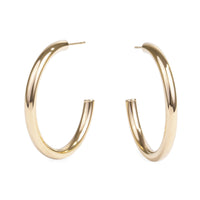 40mm stainless steel plain hoop earrings boucles oreilles anneaux acier inoxydable MIA T319E002