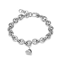 heart charm bracelet stainless steel