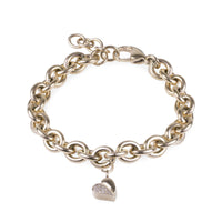 gold heart charm bracelet stainless steel