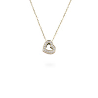 gold heart pendant necklace stainless steel