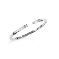 stainless steel open cuff bracelet stones T119B002AR MIA Jewelry