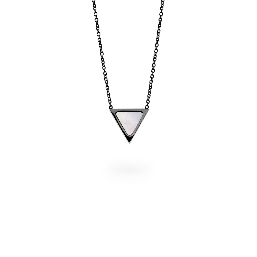 black triangle pendant necklace for women