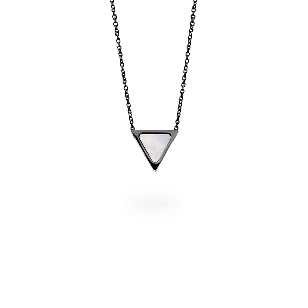 black triangle pendant necklace for women