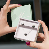 rose gold heart pendant necklace for women