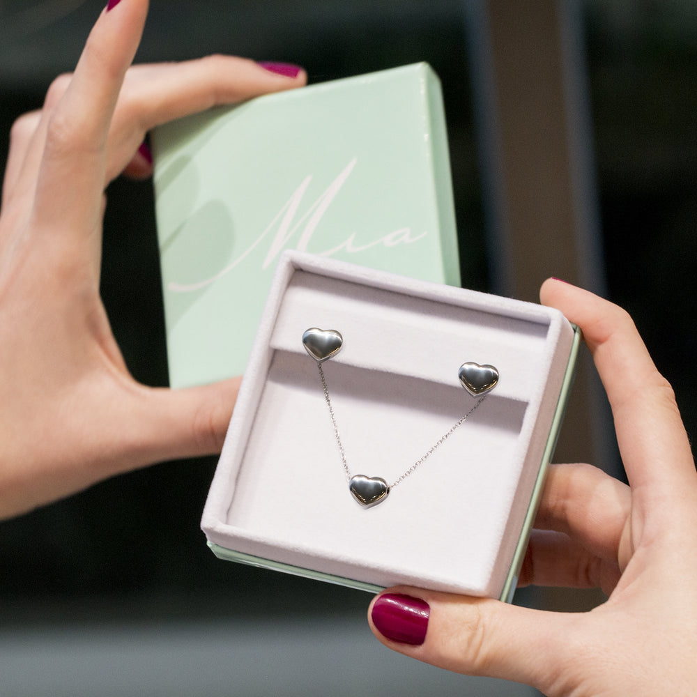 hypoallergenic heart stud earrings for women