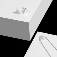 black triangle pendant necklace for women