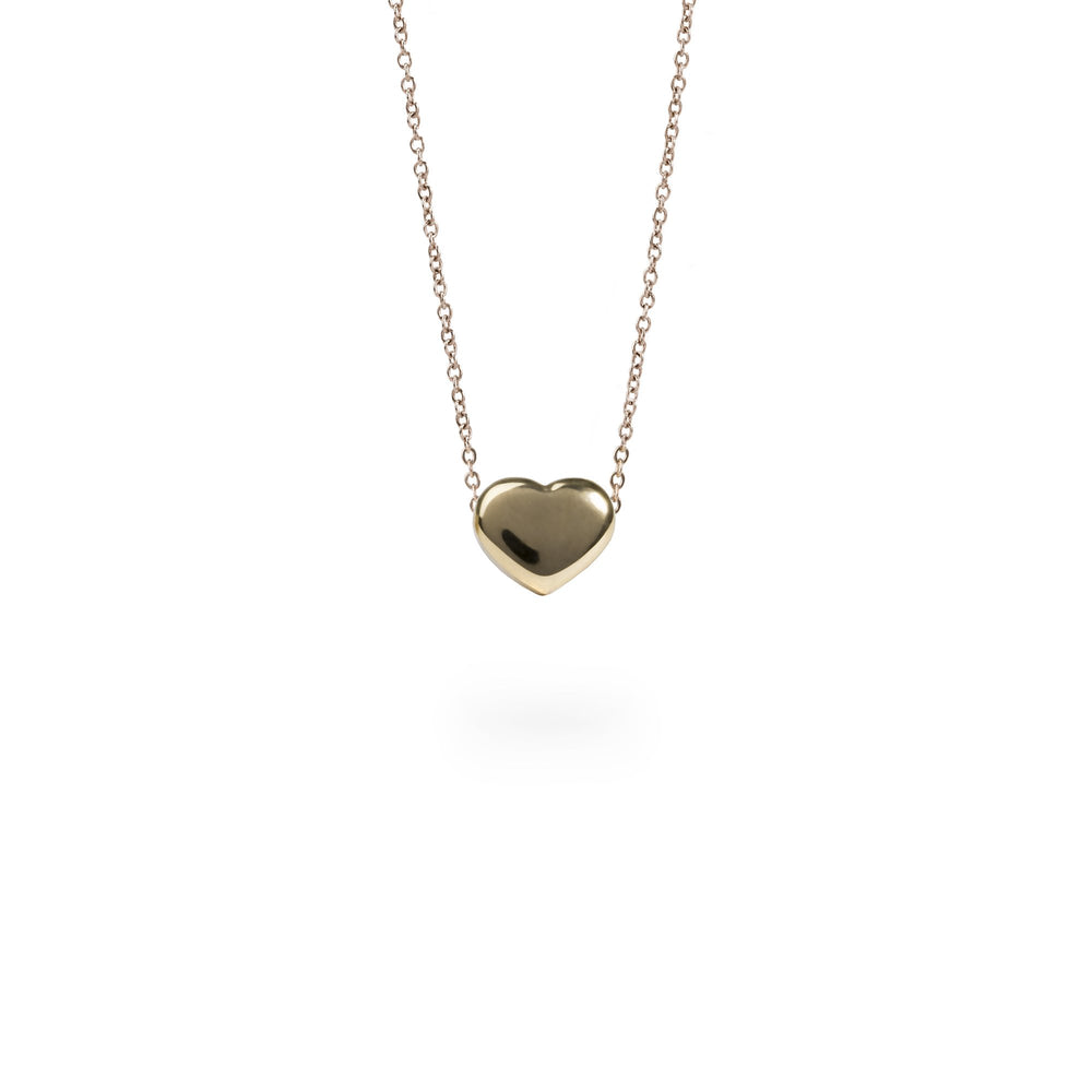 gold heart pendant necklace for women