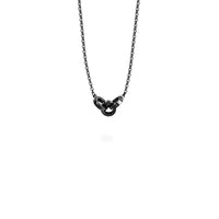 black pendant necklace stainless steel pendentif collier acier inoxydable noir MIA T419P001
