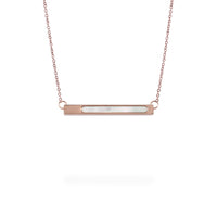 rose gold geometric bar pendant necklace for women