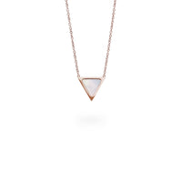 triangle pendant necklace rose gold for women