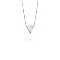 triangle pendant necklace rose gold for women