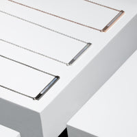 rose gold geometric bar pendant necklace for women