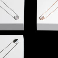 rose gold geometric pendant necklace for women