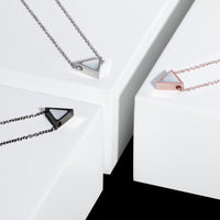 black triangle pendant necklace for women