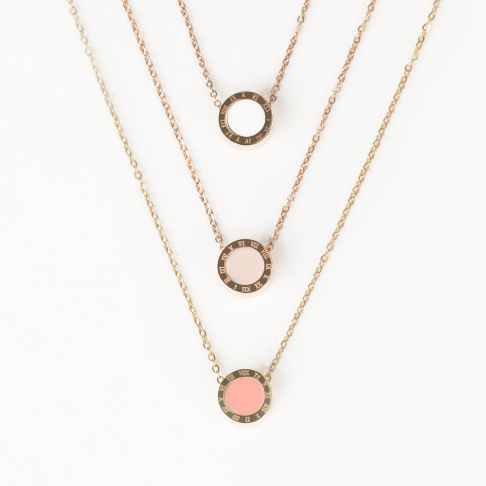 rose-gold-white-round-pendant-necklace-pendentif-rond-blanc-or-rose-acier-inox-T316P018WHRO-MIA