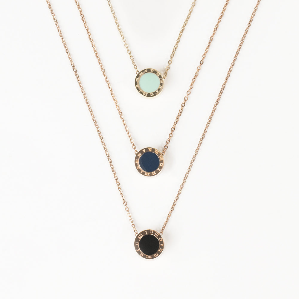 stainless-rose-gold-black-round-pendant-necklace-pendentif-rond-noir-or-rose-acier-inox-T316P018DORO-MIA