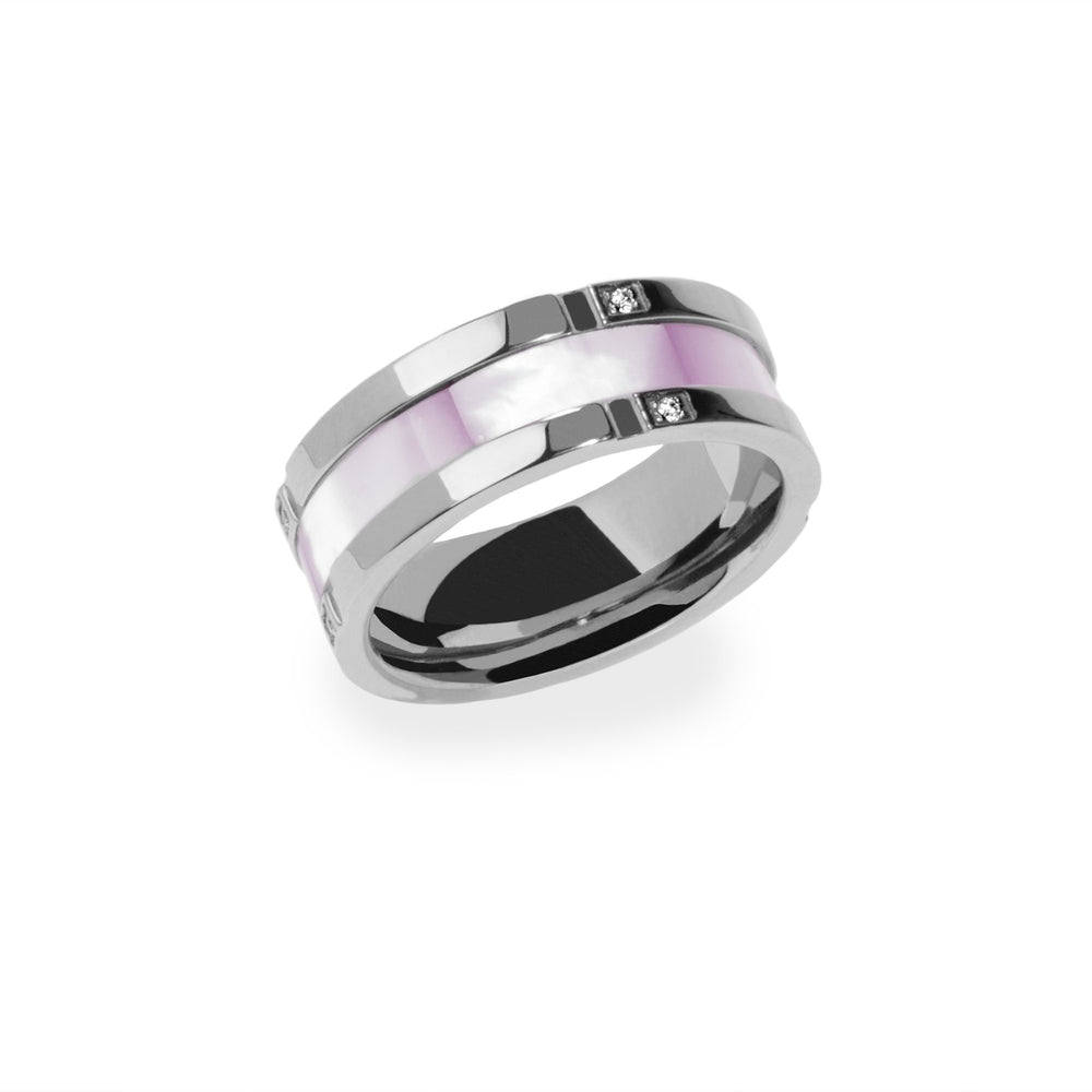 hypoallergenic stainless steel ring with mop