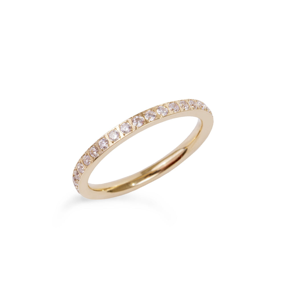 gold thin eternity ring stainless steel bague éternité acier inoxydable or MIA T419R001