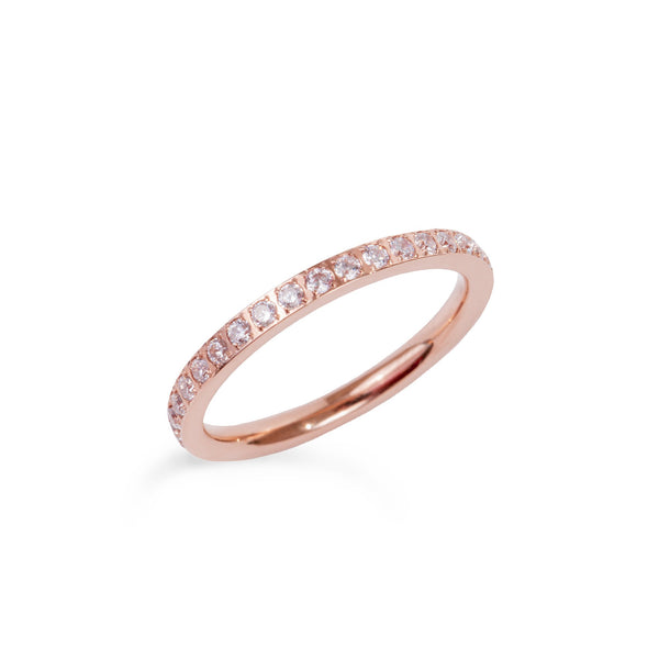 rose gold thin eternity ring stainless steel bague éternité acier inoxydable or rose cuivre MIA T419R001