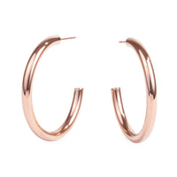 40mm stainless steel plain hoop earrings boucles oreilles anneaux acier inoxydable MIA T319E002