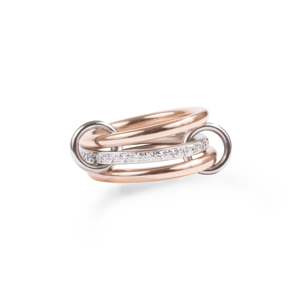 rose gold stainless steel ring with hoops T119R001ARRO MIA JEWELLERY