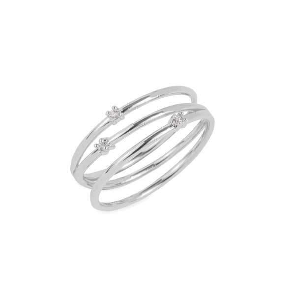 spiral stainless steel ring women bague acier inox femme MIA T319R004