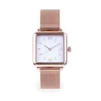 rose gold stainless steel square watch women W119M03DORO MIA Jewelry