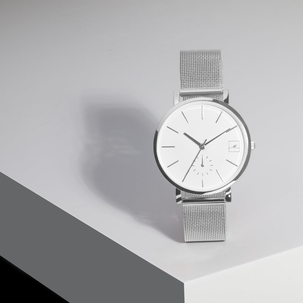 watch-women-silver-white-mesh-bracelet-hypoallergenic-W317M02-MIA