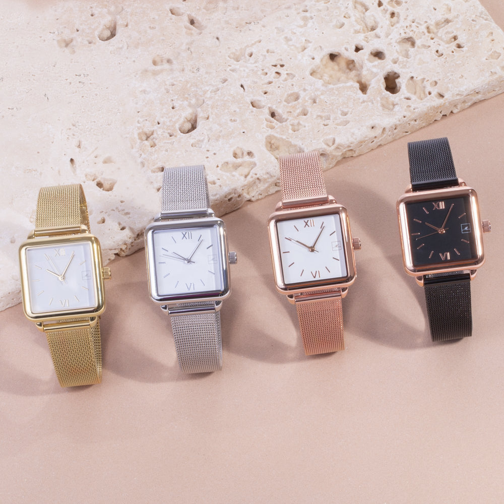 stainless steel square watch women W119M03AR MIA Jewelry