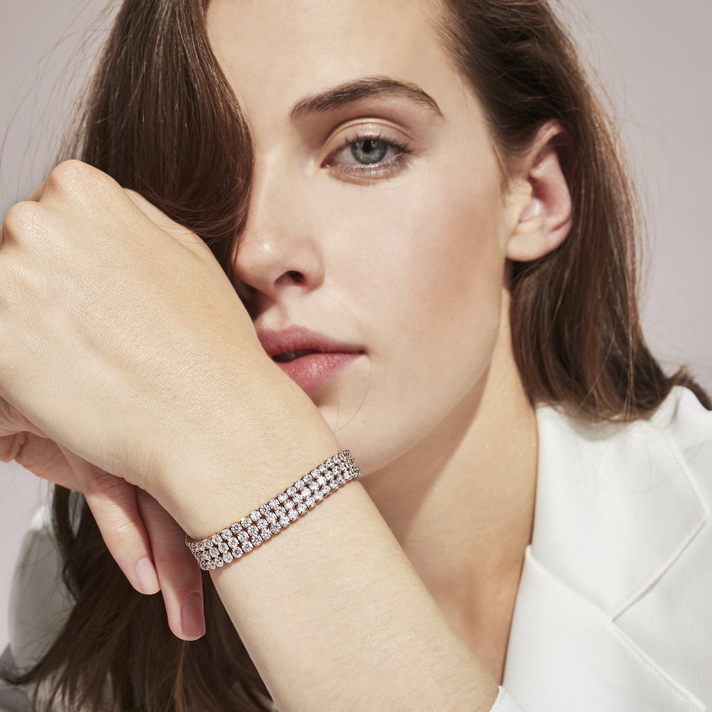 chic black bracelet multi stones 