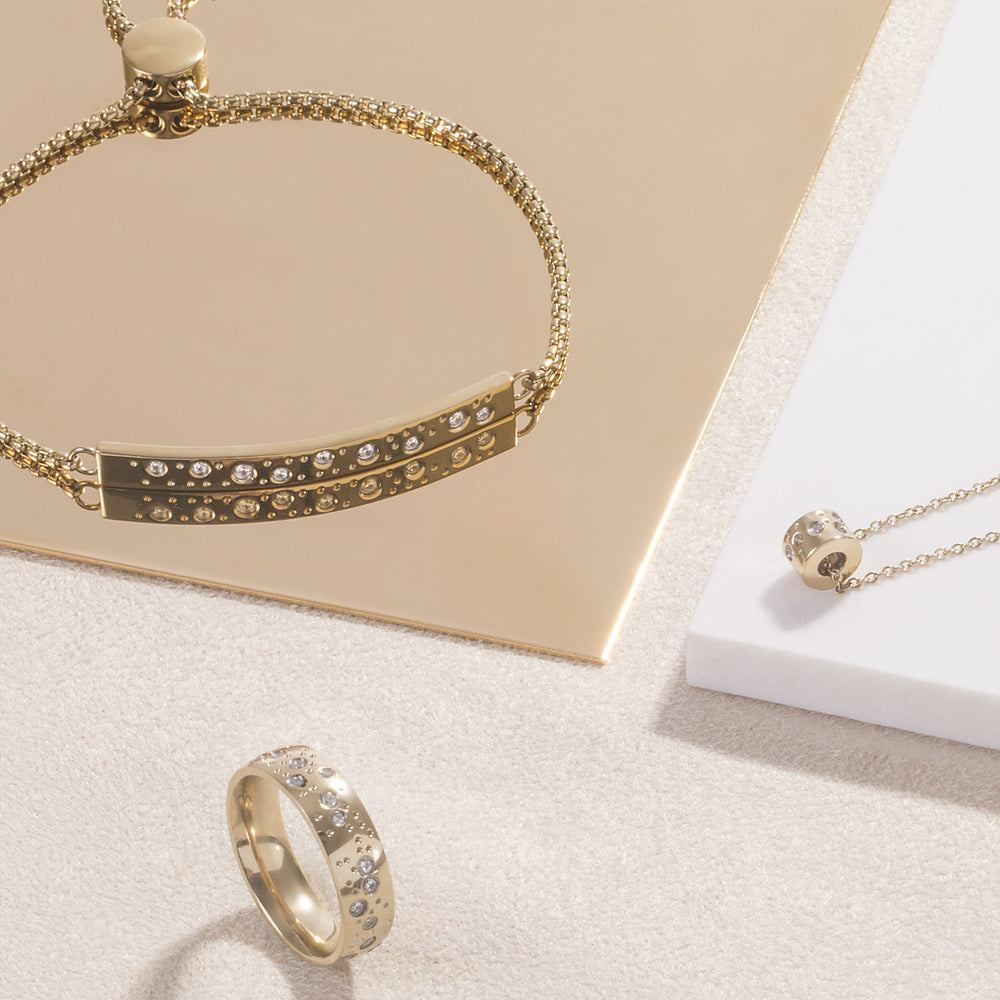 stainless steel adjustable bracelet stones plate