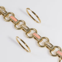 gold coral summer bracelet with stones